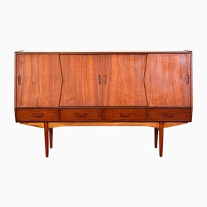 Vintage Danish Highboard in Teak, 1950s