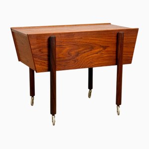 Vintage Danish Sewing Table in Teak, 1950s