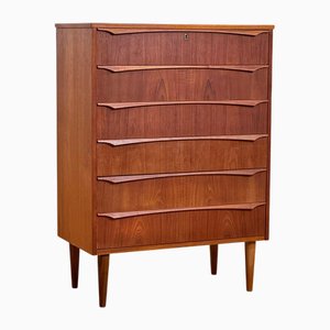 Cajonera danesa vintage de teca, años 50