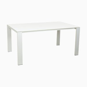 Maleo Dining Table in White Metal and Wood from Willisau