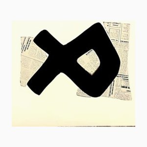 Conrad Marca-Relli, Composition with Newspaper, 1975, Lithograph on Paper