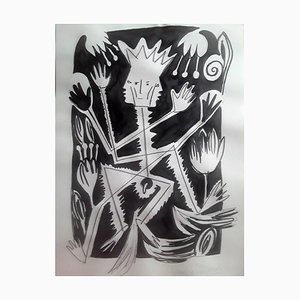 Issaeva-Agenos, King, 2006, Bleistift und Tinte auf Papier
