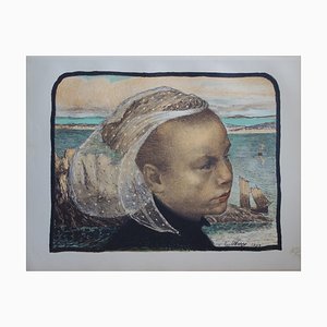 Émile Auguste Wery, Bretagne, Lithographie Originale