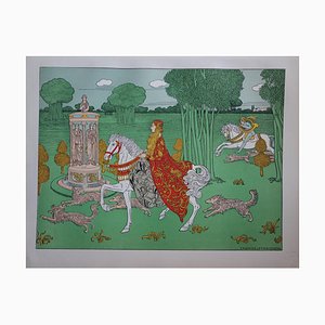 Charles Doudelet, La Châtelaine, Original-Lithographie