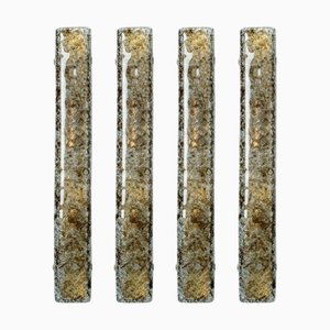 Smoked Glass Tube Wall Light attributed to Kaiser Leuchten, 1970s