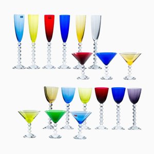 Crystal Glasses from Baccarat, France, 1960s, Set of 19