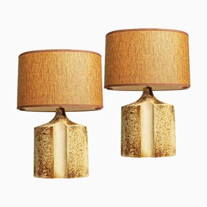 Large Ceramic Table Lamp attributed to Haico Nietzsche for Soholm, Denmark, 1960s