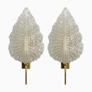 Large Wall Sconces in the style of Barovier & Toso, Italy, 1960s, Set of 2