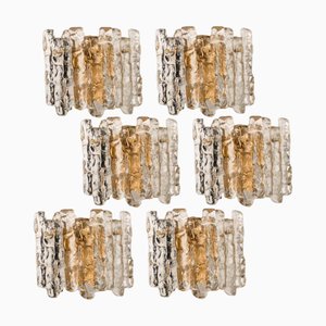 Vintage Ice Glass Wall Sconce by J.T. Kalmar, 1970s