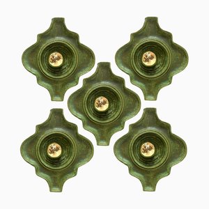 Green Ceramic Wall Light from Keramik, Germany, 1960s