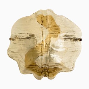 Vintage Amber and Clear Glass Wall Light by J. T. Kalmar for Kalmar, 1970