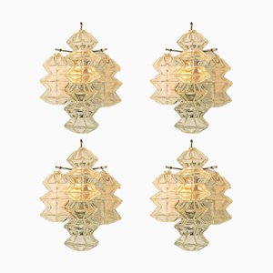 Several Pagoda Chrome and Glass Sconces Wall Light from Kalmar, 1969