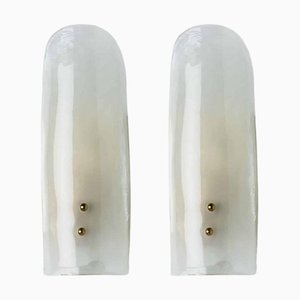 Brass and Hand Blown Murano Glass Wall Light by J.T. Kalmar, 1960s