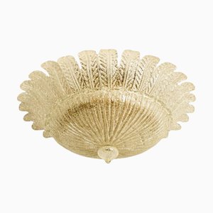 Lampadario in vetro di Murano in stile Barovier, anni '70