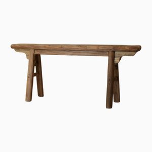 Antique Rustic Elm Bench