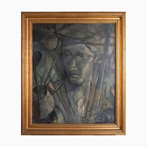 El artista y su mundo, óleo sobre lienzo