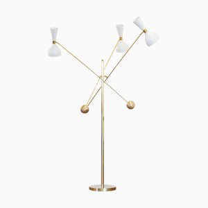 Stehlampe aus Messing von Silvio Piattelli
