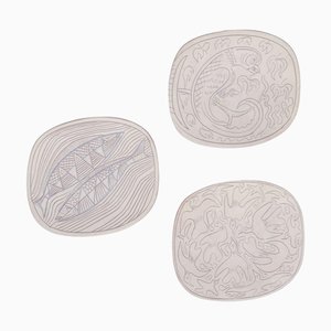Bols en Terre Cuite par Gunnar Nylund pour Nymølle, Danemark, Set de 3