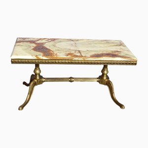 Louis XV Coffee Table with Gilded Base, 1980s