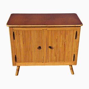 Rattan Sideboard by Audoux Minet, 1960s