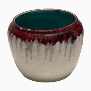 Cracked Earthenware Planter from Orchies, 1930s