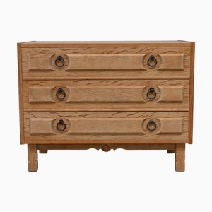 Danish Brutalist Oak Dresser in the style of Kjærnulf, 1960s