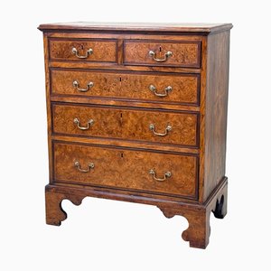Small Antique Burr Elm Chest of Drawers, 1760