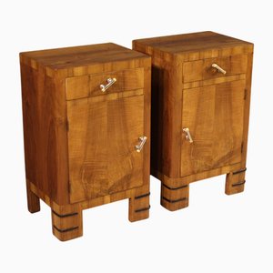 Art Deco Nachttische, 1940er, 2er Set