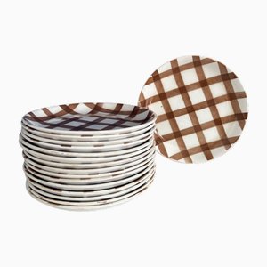Assiettes Vintage en Faïence, Set de 8