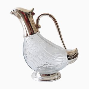 Vintage Duck Decanter in Crystal Glass, 1960s