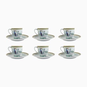 Les Toucans Coffee Cups by Hermès, 1986, Set of 6