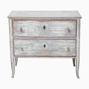 Small Grey Biedermeier Chest of Drawers, 1800s