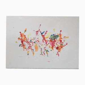 Alighiero Boetti, Jumping from Pole to Frasca, 48-50, Siebdruck, 1986