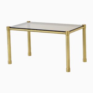 Tubular Brass and Smoked Glass Coffee Table, 1960s