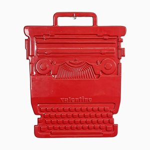 Italian Modern Red Valentine Advertising Sign by Ettore Sottsass for Olivetti, 1970s