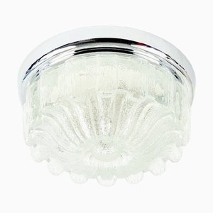 Grand Plafonnier Mid-Century en Forme de Fleur en Verre de Limburg, 1970s