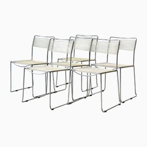 Cream Spaghetti Chairs by Giandomenico Belotti for Alias, 1980s, Set of 6
