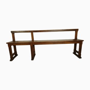 Antique Oak Church Bench