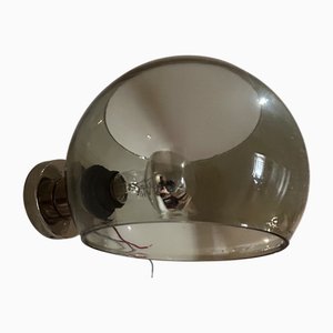 Vintage Wall Light in Smoked Glass, 1970s