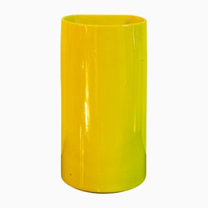 Gelbe Keramikvase von Gabbianelli, Italien, 1970er