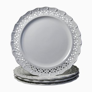 Vintage Dinner Plates in Earthenware, Set of 4