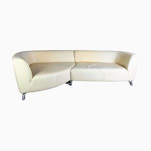 Vintage Corner Sofa in Leather by Rolf Benz, Set of 2