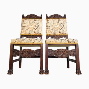 Suite de Chaises Néo-Baroques en Bois Sculpté
