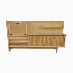 Buffet in Oak with Danikowski Tiles by Guillerme et Chambron for Votre Maison