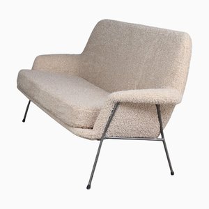 Mid-Century Modern Lounge Sofa in Teddy Fabric, 1960s