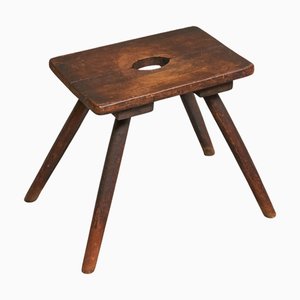 Mid-Century Wide Legged Stool or Side Table in Wood, 1950s