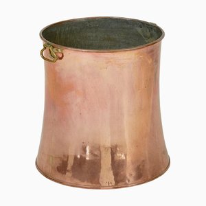 Antique Copper and Brass Shaped Bucket, 1890s