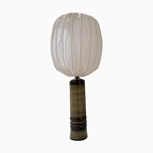 Mid-Century Modern Earthy Glazed Ceramic Table Lamp by Olle Alberius for Rörstrand, Sweden, 1970s