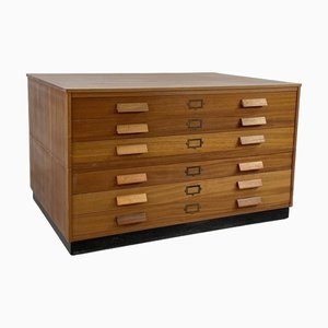 Plan Chest with Wooden Handles, 1940s