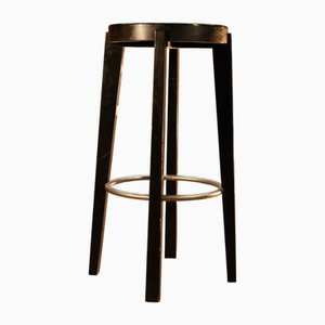 Tabouret de Bar Noir en Bois